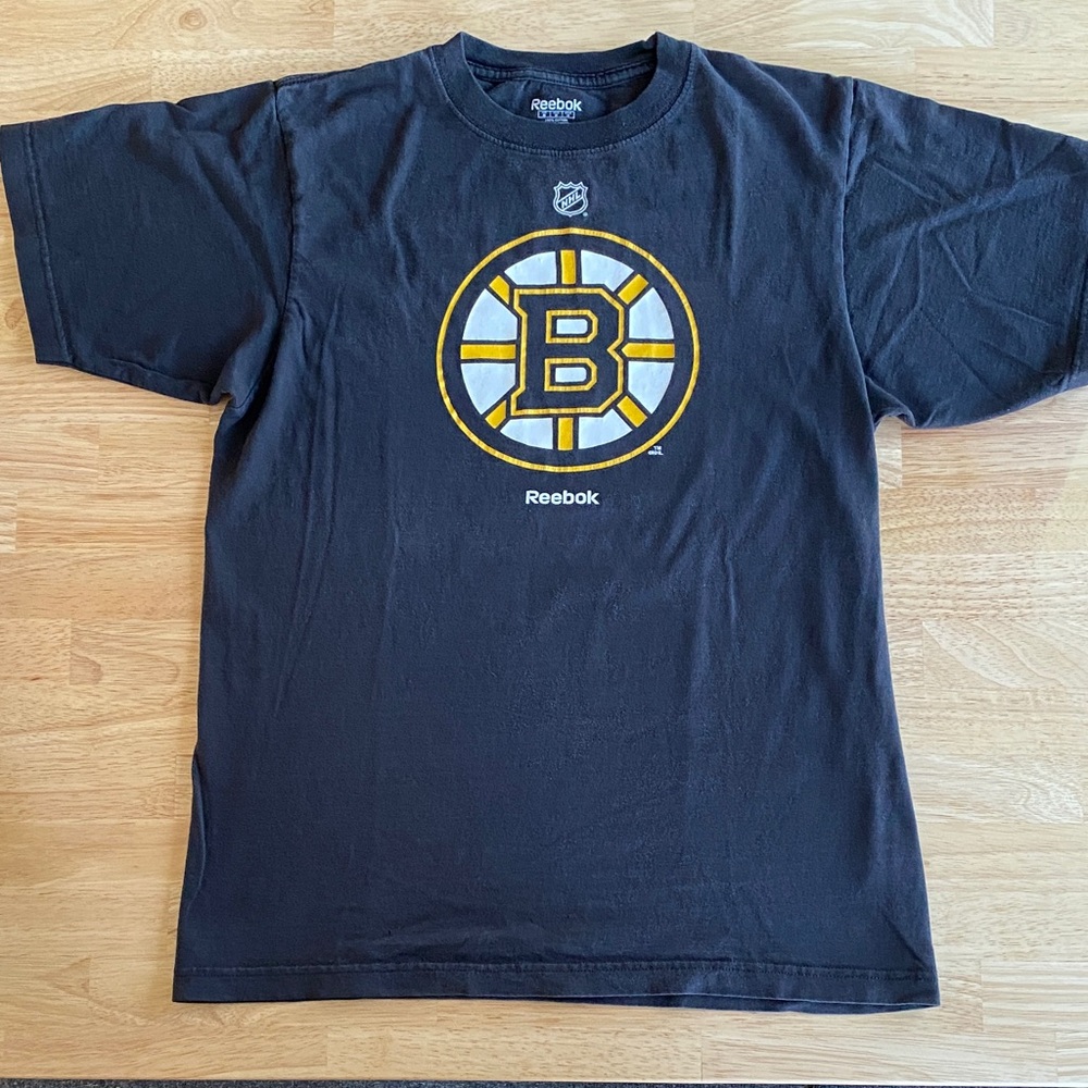 Reebok Black and Yellow Boston Bruins Tee